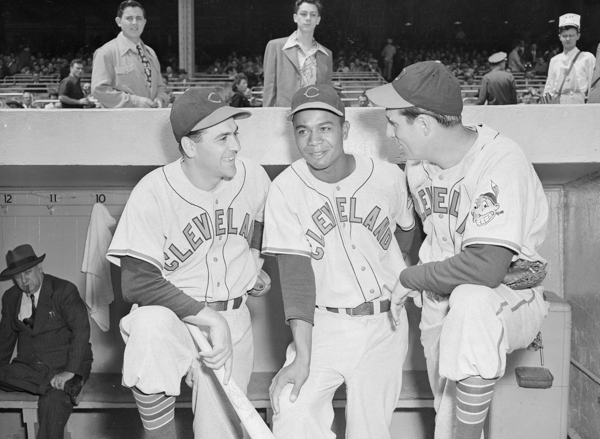 Larry Doby and Lou Boudreau