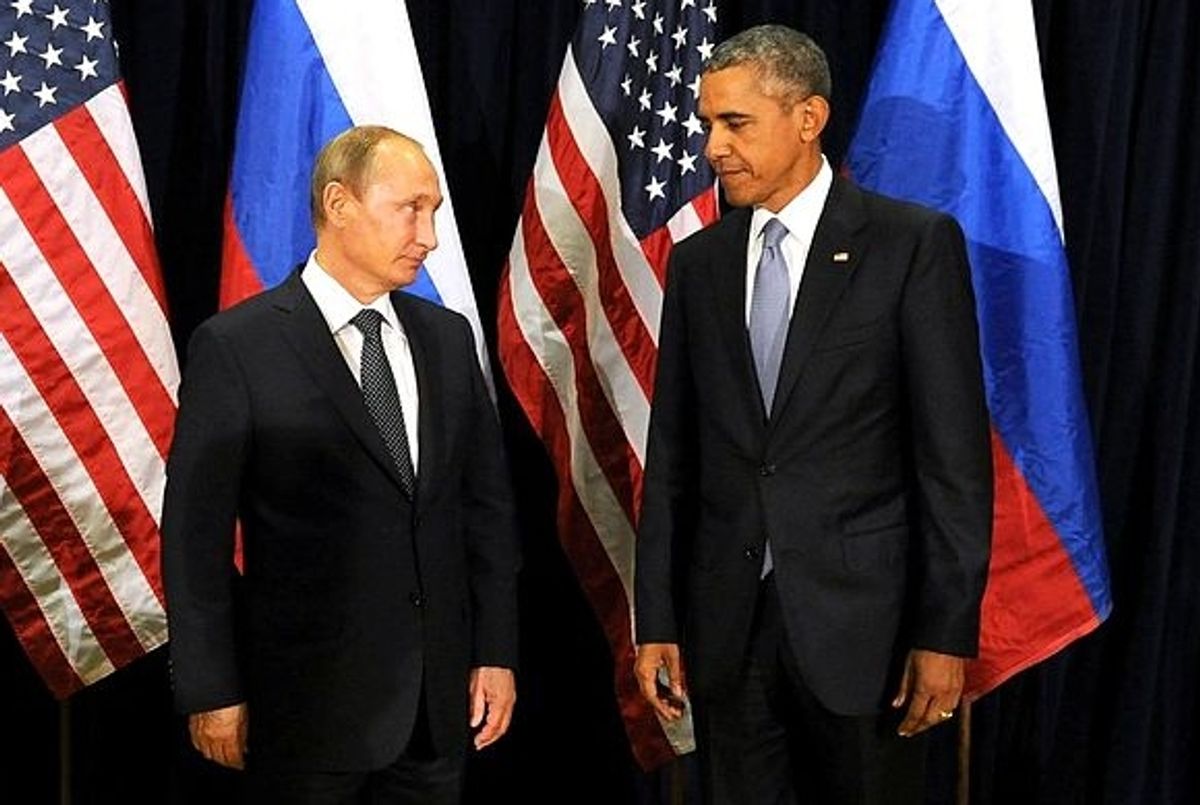 Vladimir Putin and Barack Obama