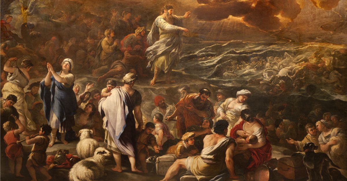 Moses parts the Red Sea