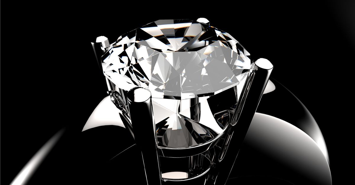 Up close diamond ring