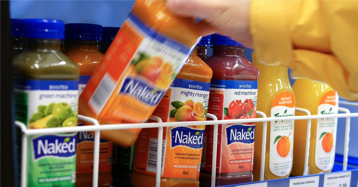 Naked brand juice in a store