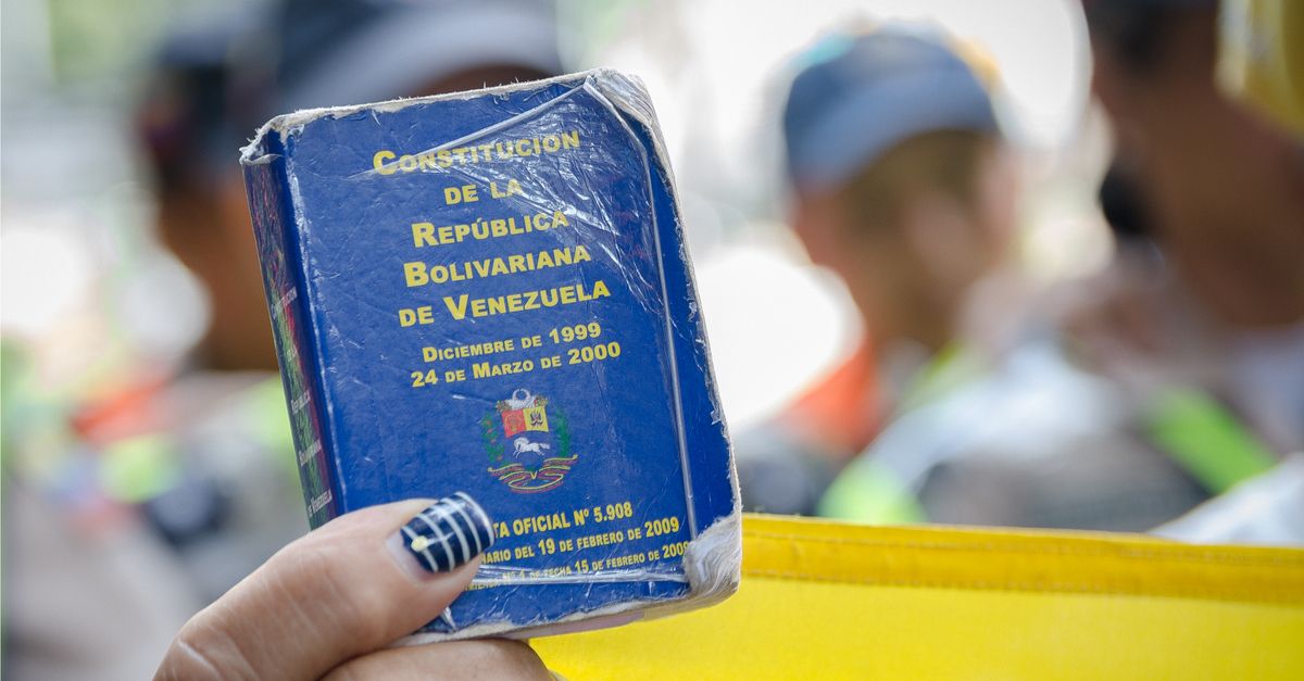 Dog-eared copy of Venezuela's Constitution