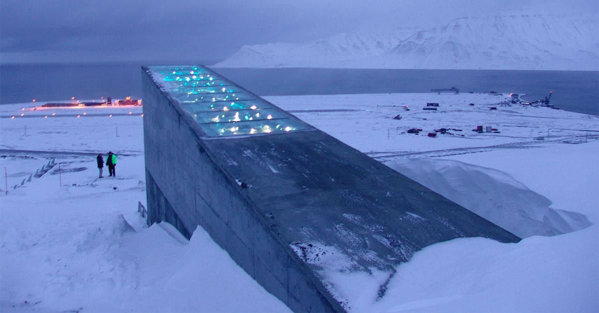 Global Seed Bank, also called "the Vault," from above.