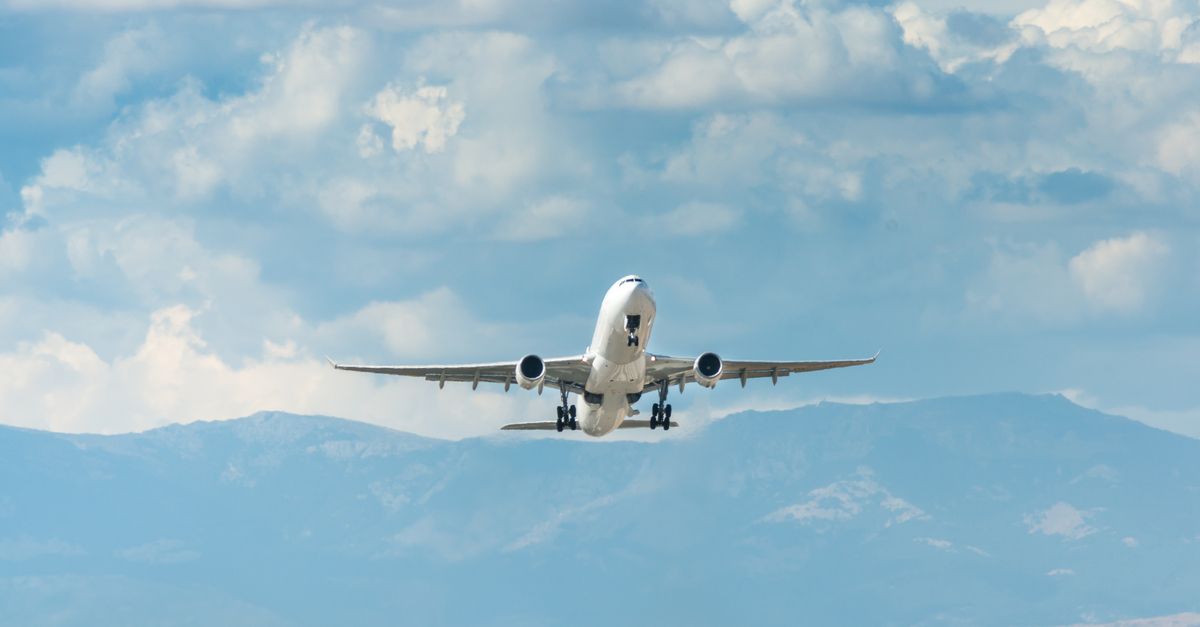 Plane flying