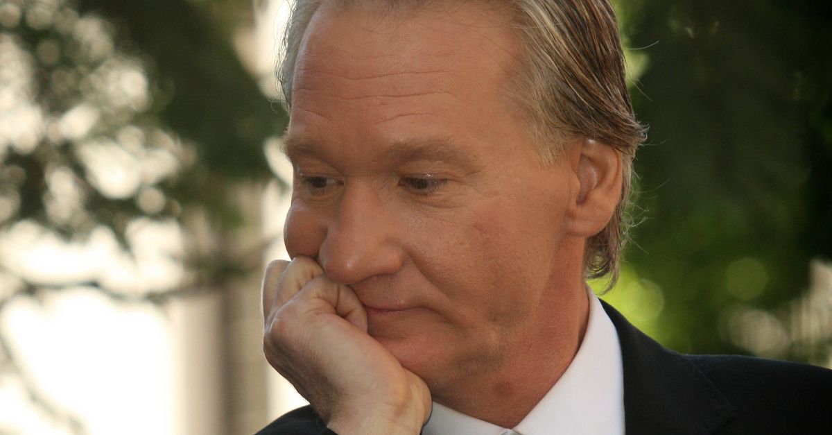 Bill Maher cupping his chin in his hand