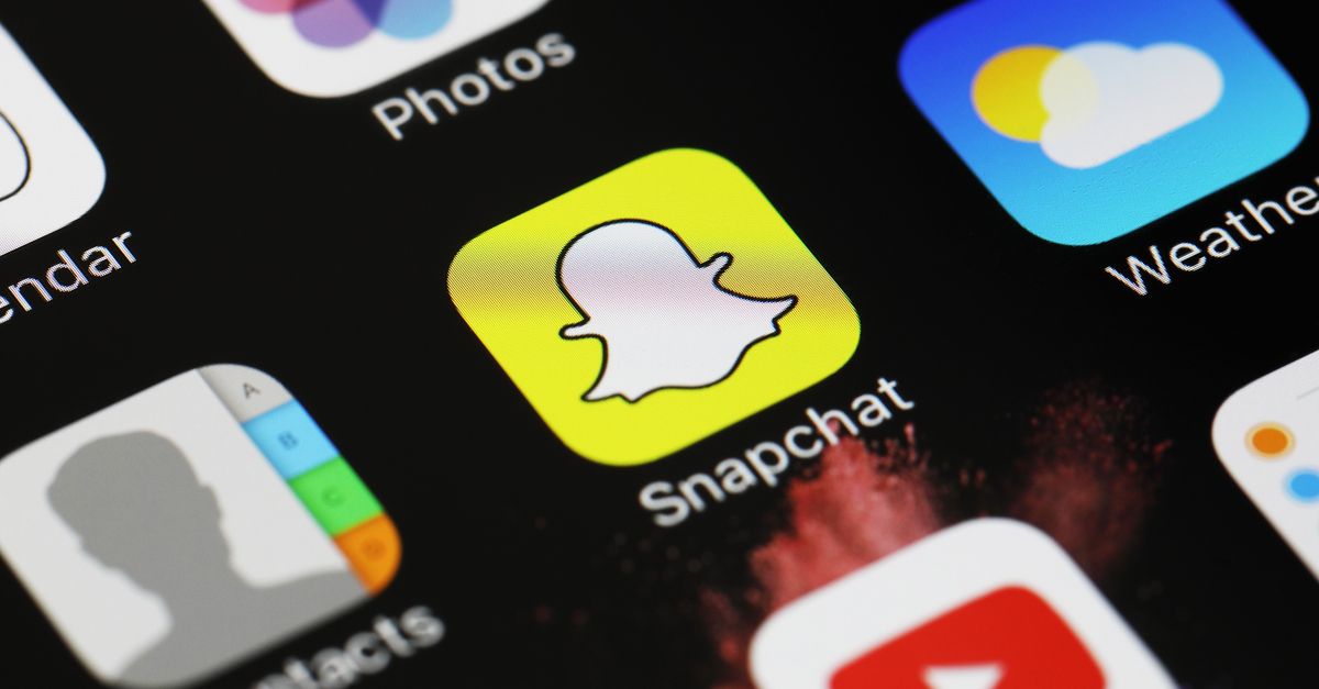 Snapchat icon closeup