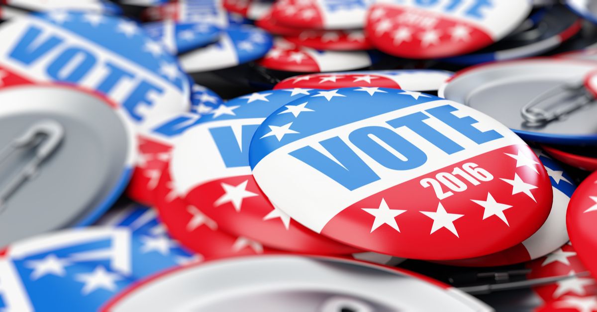 Pile of buttons reading "VOTE."