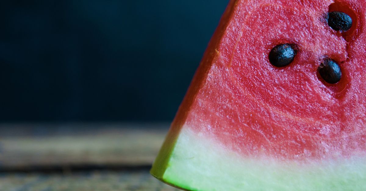 Slice of watermelon on a table