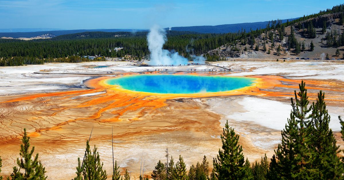 Grand Prismatic Springs at Yellowstone National Park