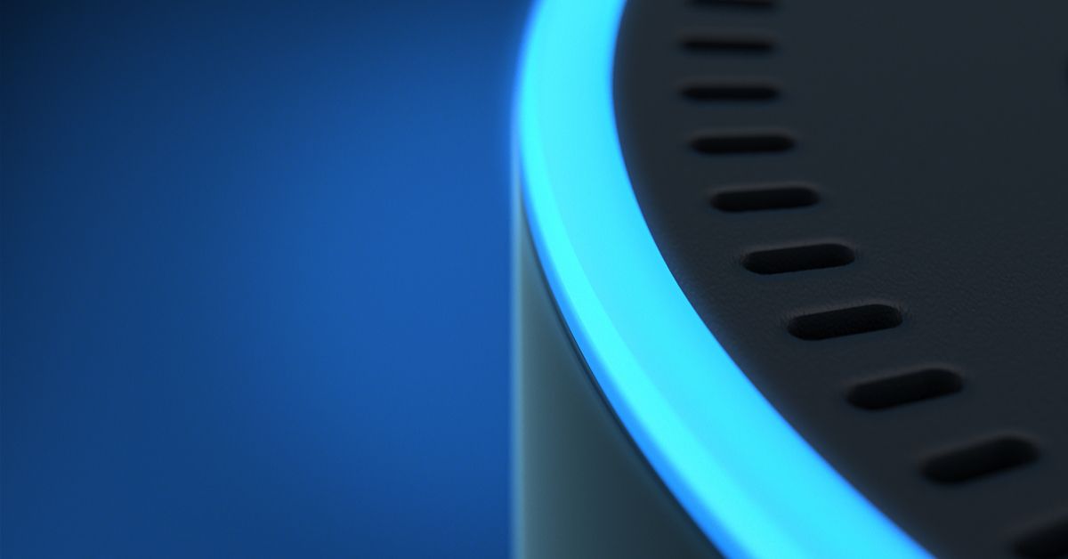 Close-up of an Amazon Alexa.