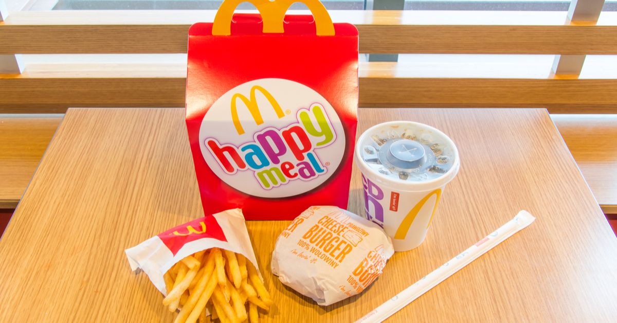 McDonald's Happy Meal on a table.