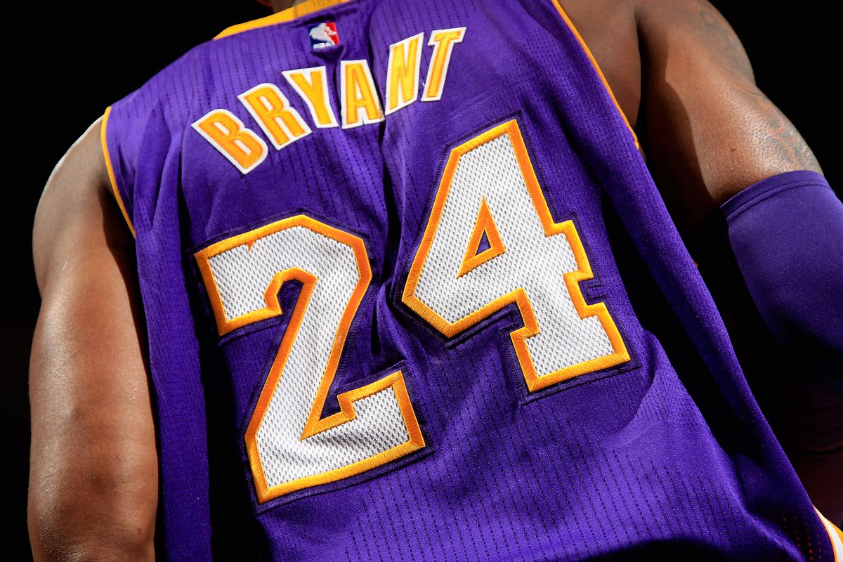 wearing kobe bryant jersey