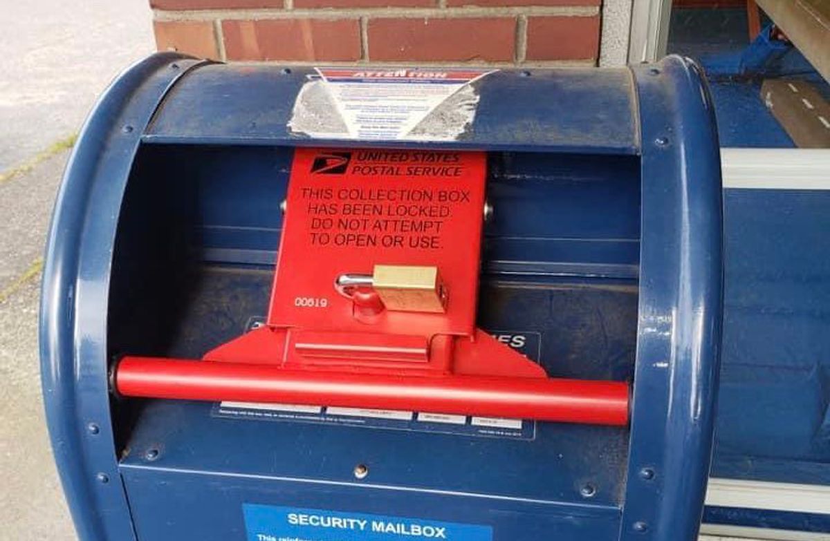 Locked USPS mailbox