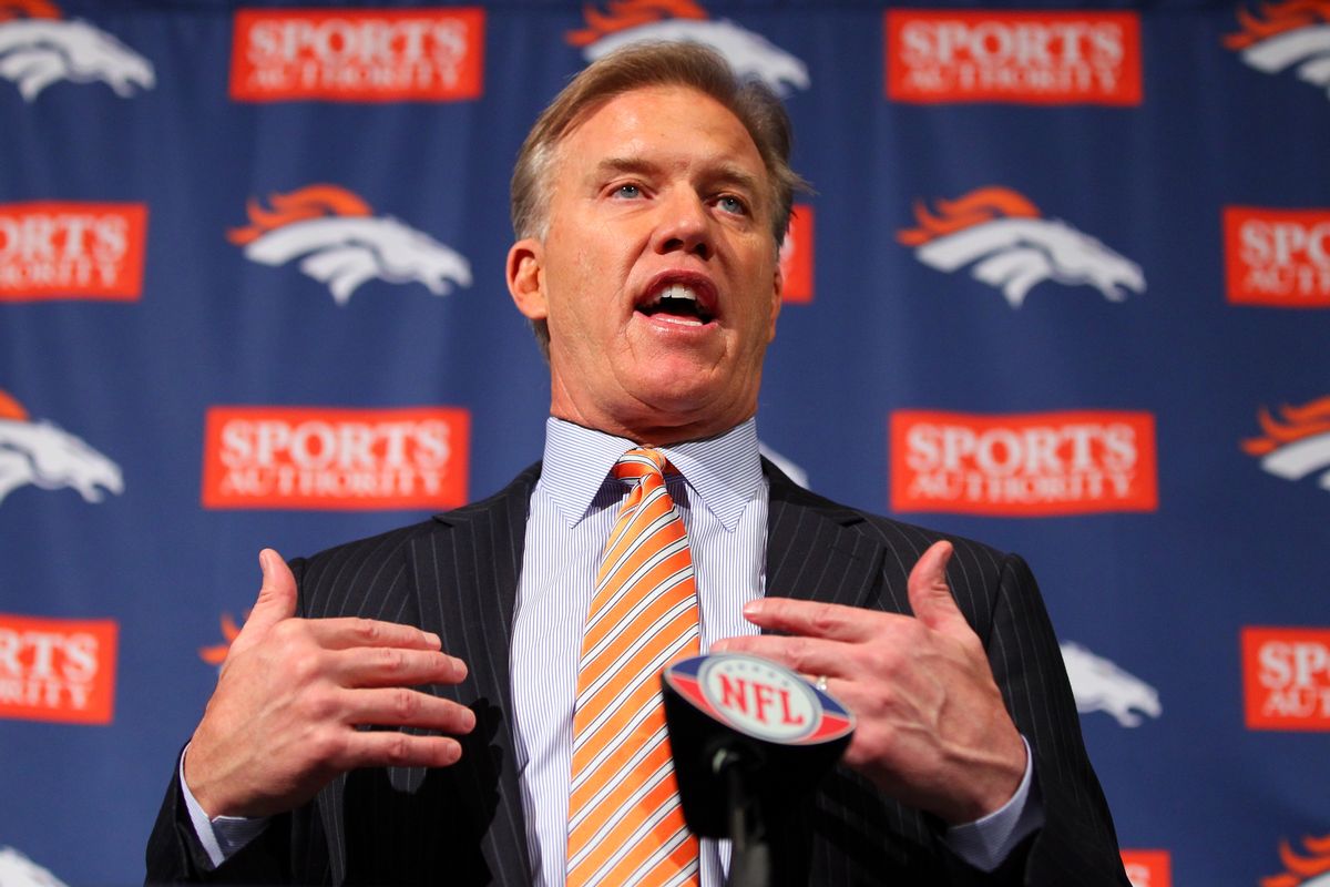 An ad claimed that former NFL quarterback for the Denver Broncos John Elway was broke.