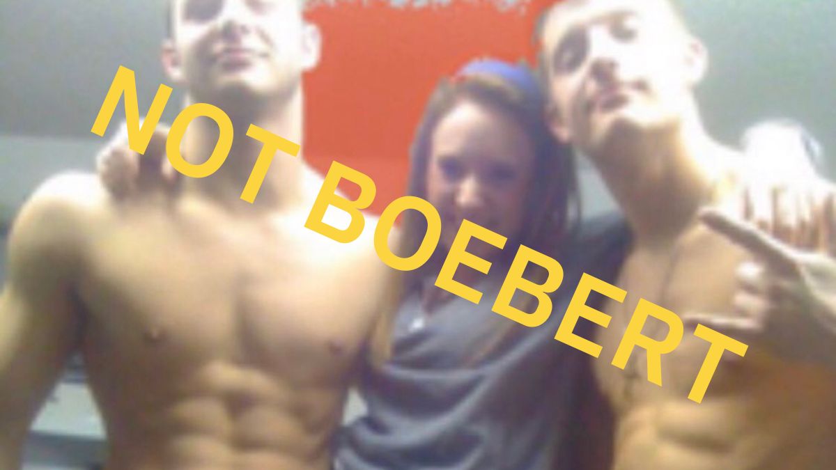 this is not lauren boebert with two half-naked men
