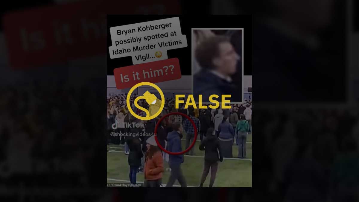 Bryan Kohberger did not appear in a video at the Idaho murder victims vigil.