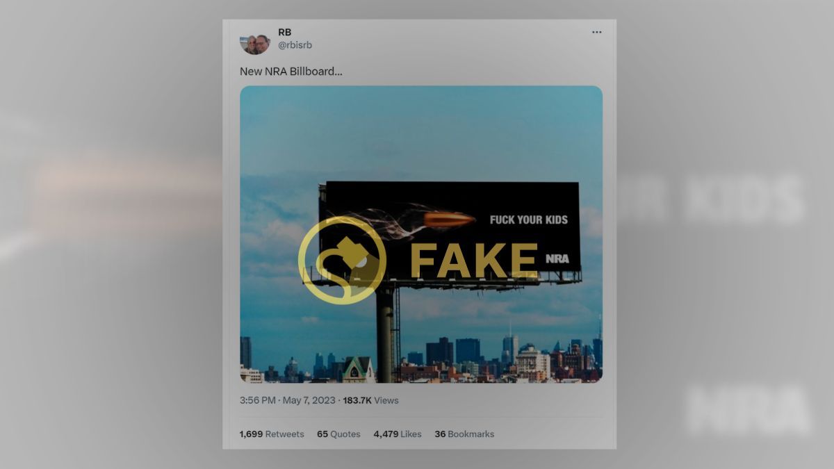fake nra billboard says fuck your kids