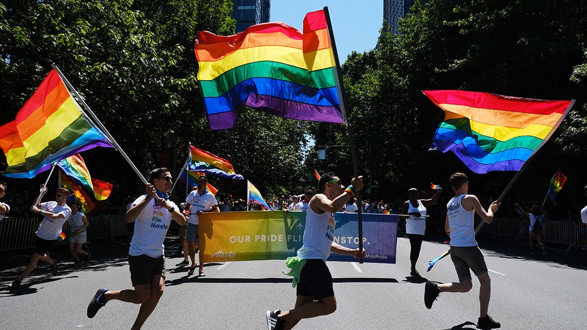 Online reports said that some naked men on bikes were present at the Seattle Pride parade in 2023 and that children were present.