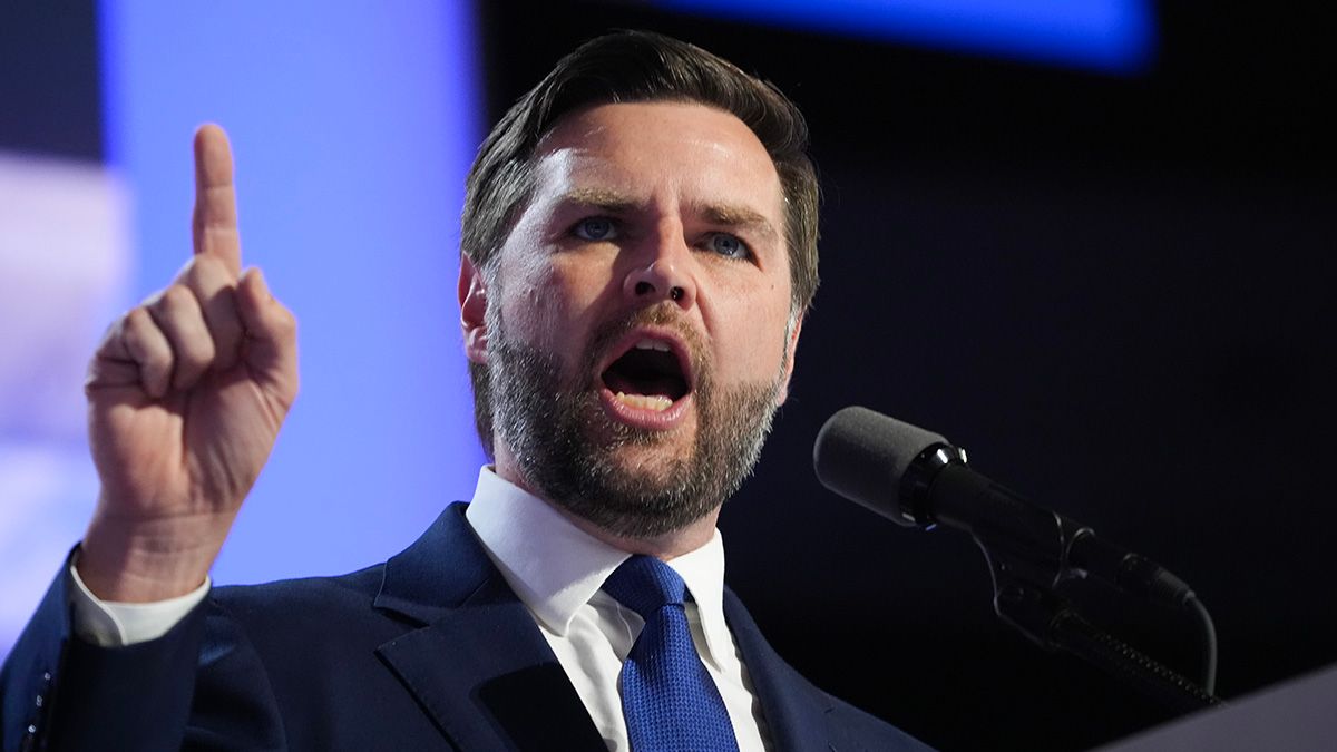 An online rumor claimed JD Vance wrote in his memoir he had sex with an inside out latex glove shoved between two couch cushions.