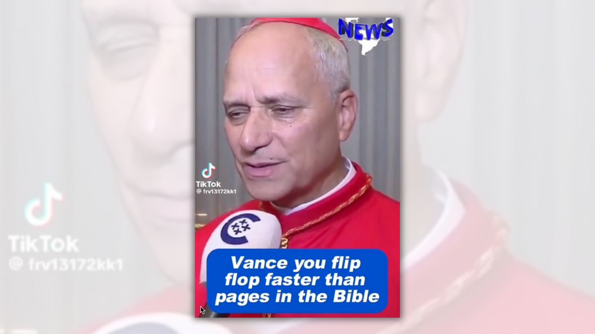 A white man is claimed to have said, "Vance you flip flop faster than pages in the Bible."