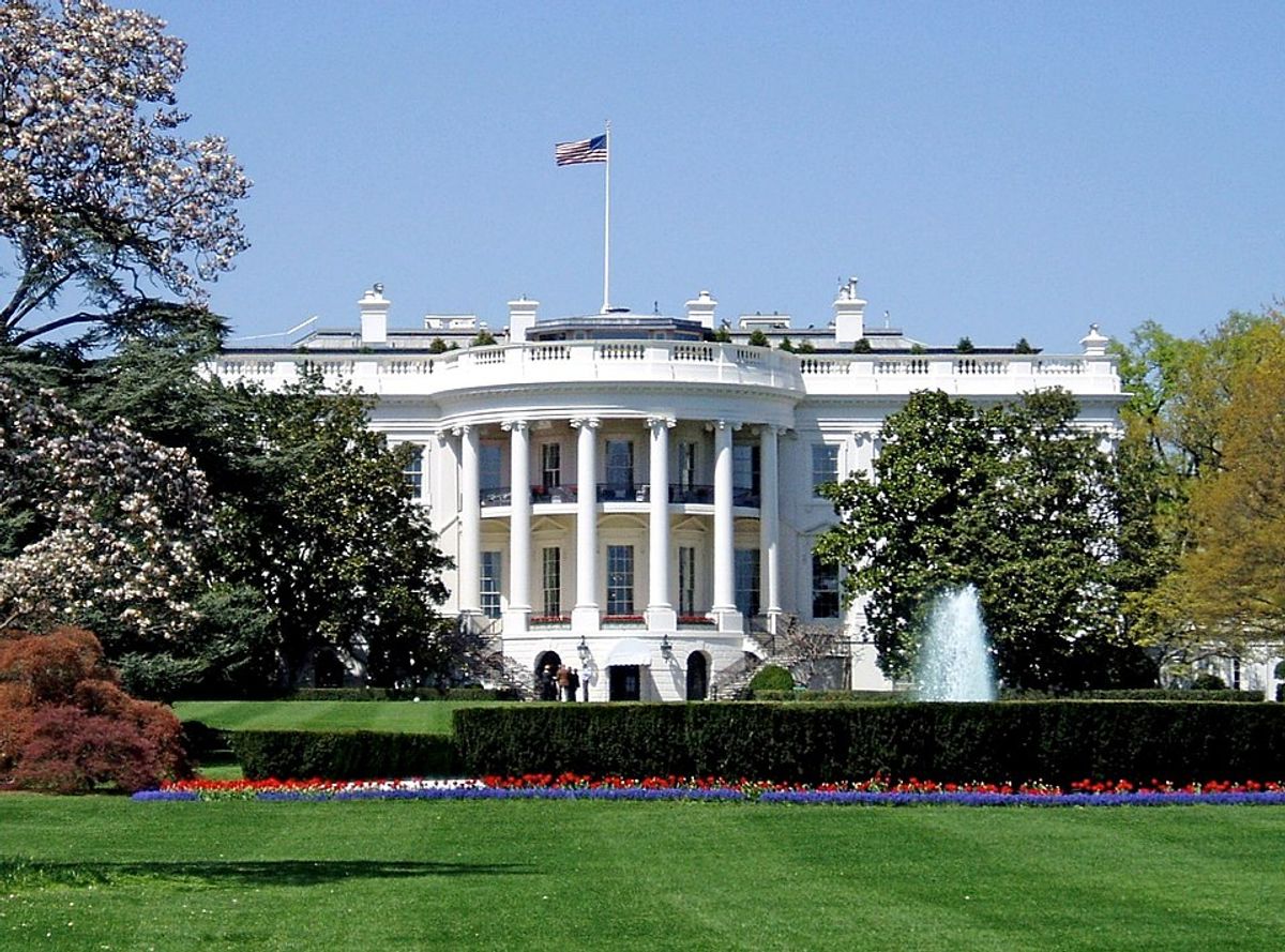 An image of the White House on a clear day. 