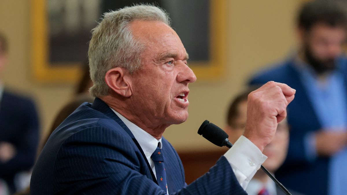 U.S. Health and Human Services Secretary Robert F. Kennedy Jr. testifies during a hearing of the House Committee on Ways and Means on Capitol Hill on April 16, 2026.