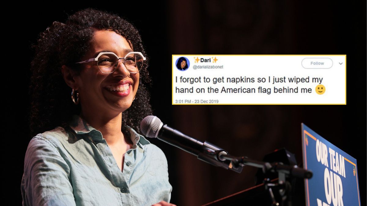 Congressional candidate Darializa Avila Chevalier speaks during a Get Out the Vote rally at King's Theater on June 18, 2026 in New York City.