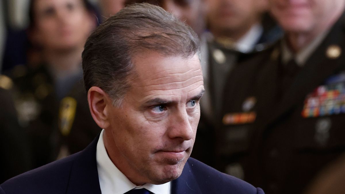 Hunter Biden, a middle-aged white man with grey hair in a suit. 