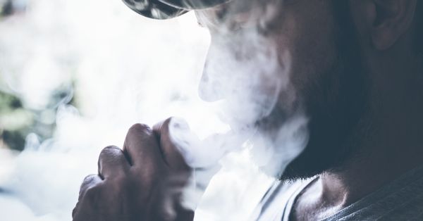 Man vaping
