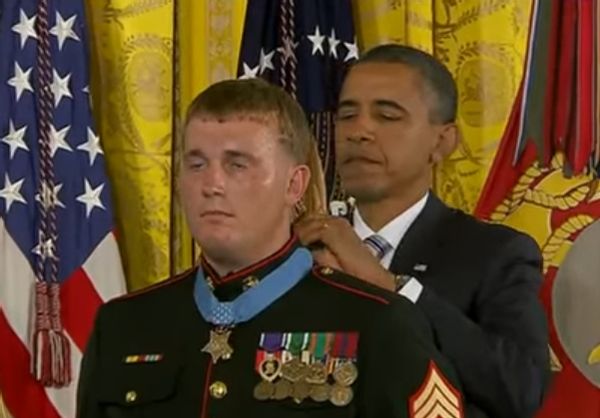 Dakota Meyer receives the Medal of Honor