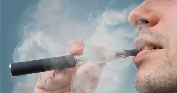 Man vaping