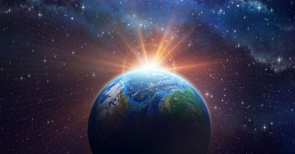 Illustration of earth in space
