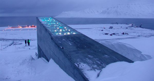 Global Seed Bank, also called "the Vault," from above.