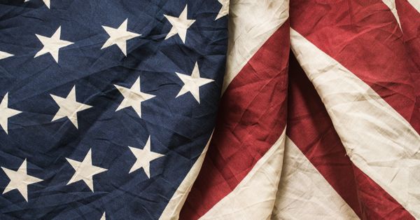 Close-up of an American flag
