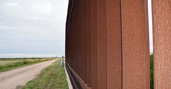 A section of the U.S.-Mexico border wall in Donna, Texas