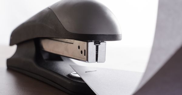 Close-up of a stapler