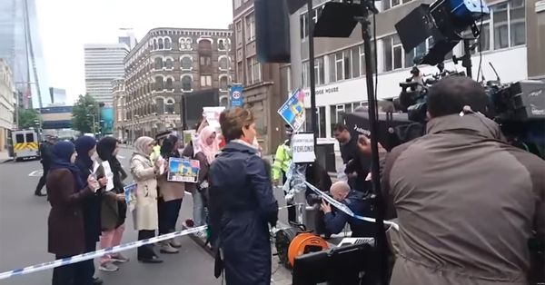 CNN covering a vigil in London