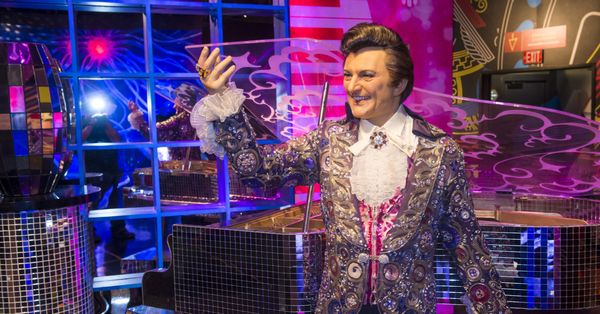 Wax figure of performer Liberace
