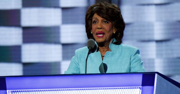 Maxine Waters speaking at a podium, 2016