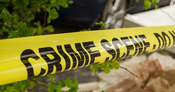 Crime scene tape.