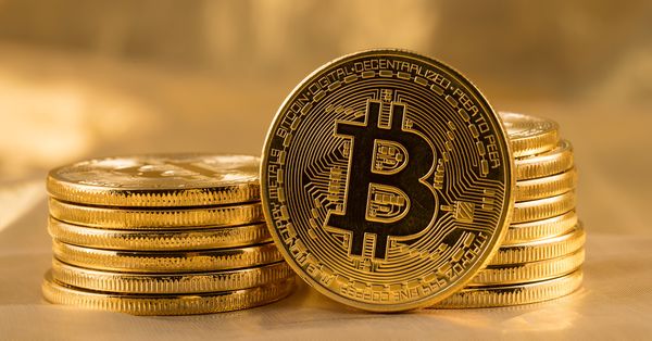Artistic representation of "a bitcoin"