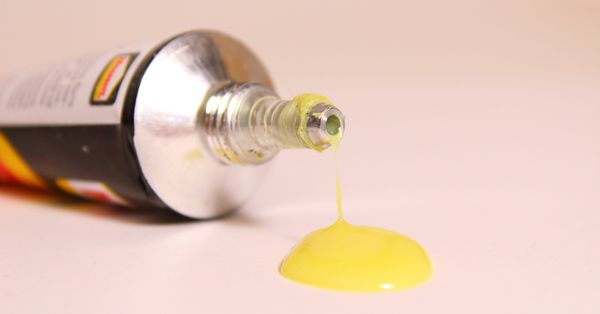 Close up of super glue tube