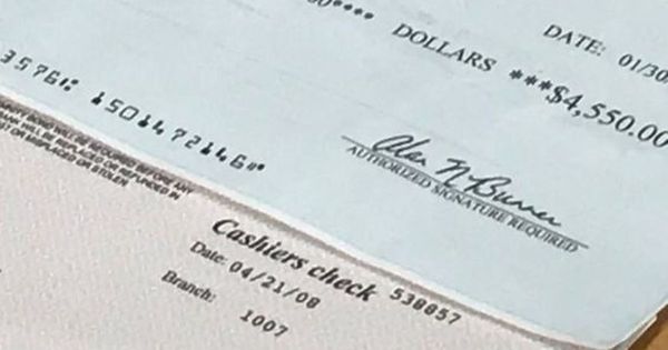 bank check