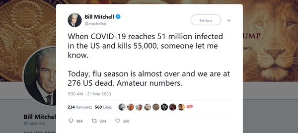 bill mitchell tweet covid