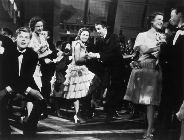 it's a wonderful life swimming pool basketball court floor dance george mary retractable