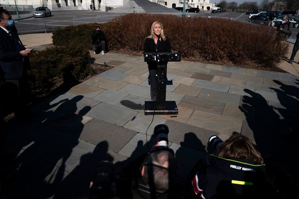 Rep. Majorie Taylor Greene Holds Press Conference After Losing Committee Positions