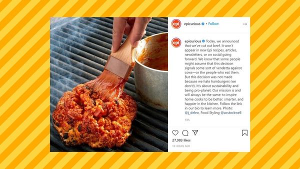 Epicurious no longer publishing beef recipes