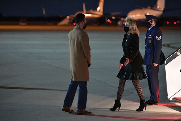 Jill Biden in fishnet stockings