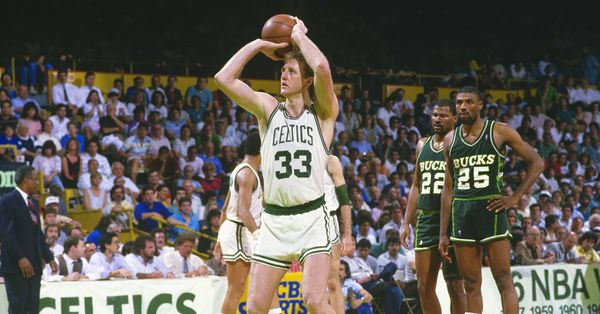 Larry Bird once shot a behind the backboard shot but it didn't count.