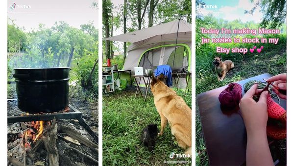 An eastern Illinois mom is living in a tent for 90 days with her son to see if off grid life is right for her before springing for a tiny cabin.